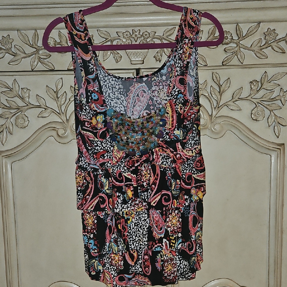 Floral Sleeveless Women's Top